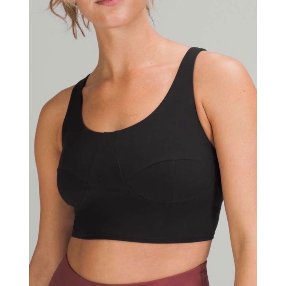 Lululemon Nulu Front-Darting Yoga Bra Black Light Support B/C Cup Size 8 W2CY4S